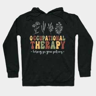 Groovy Floral Therapy Assistant Pediatric Occupational Therapy Hoodie